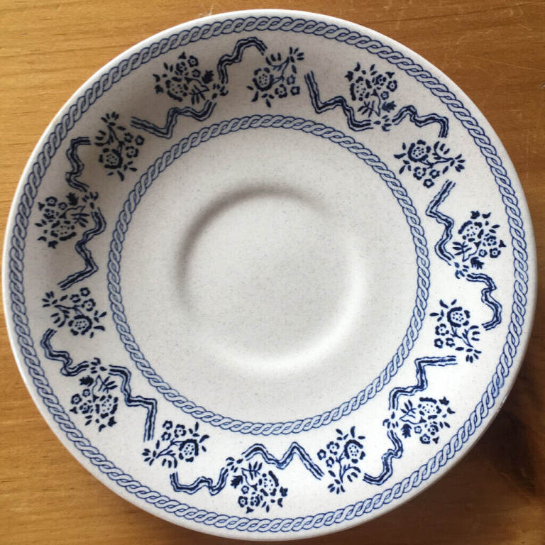 Pretty blue & white 'Petite Fleur' saucer, Johnson Brothers.