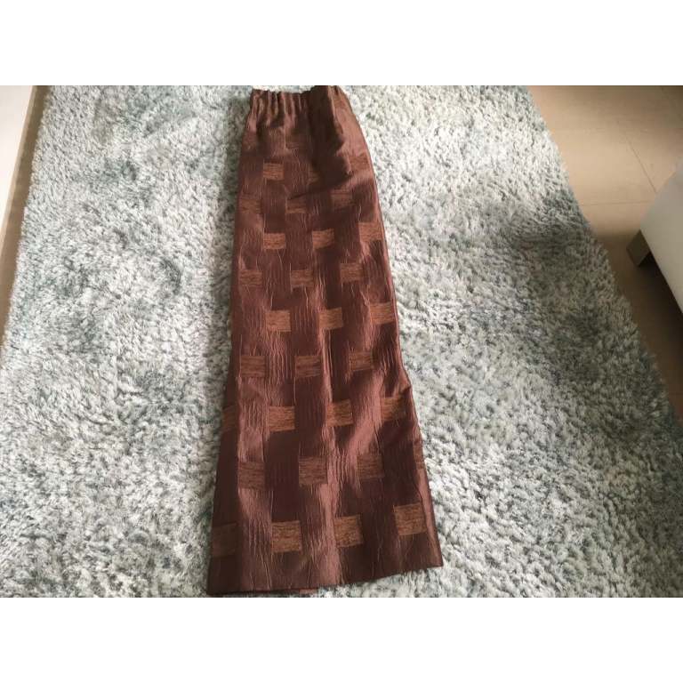 Single Chocolate /Caramel Lined Curtain