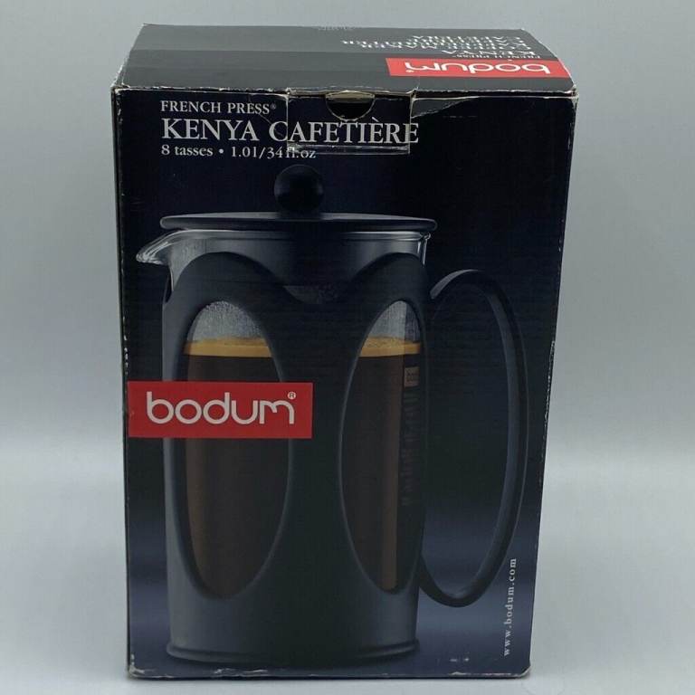 Bodum Matt Black 8 Cup Kenya French Press Coffee Maker 1.0L 34 oz Original New