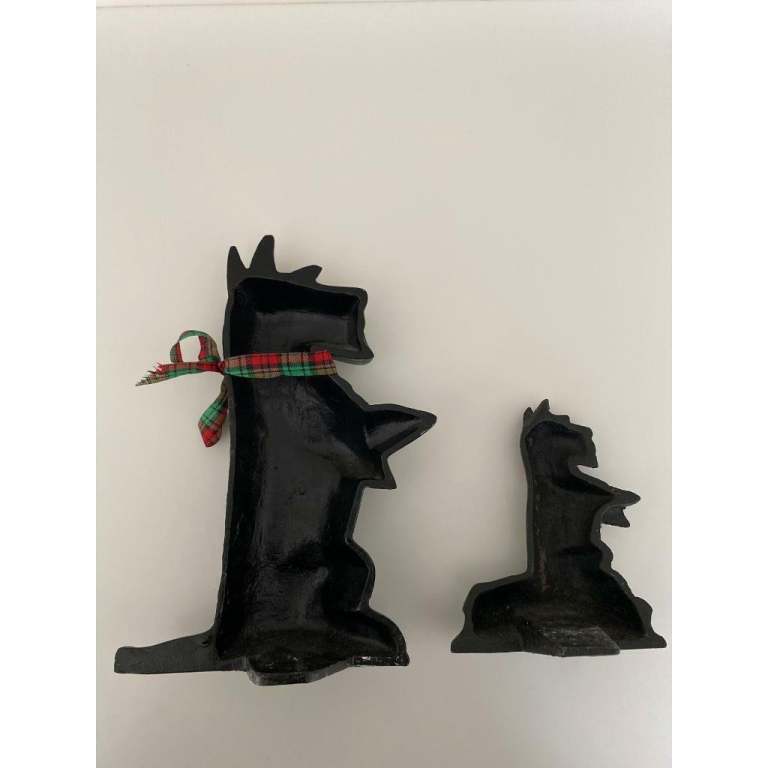 🐾 Pair of Cast Iron Black Scottie Dog Doorstops 🐾