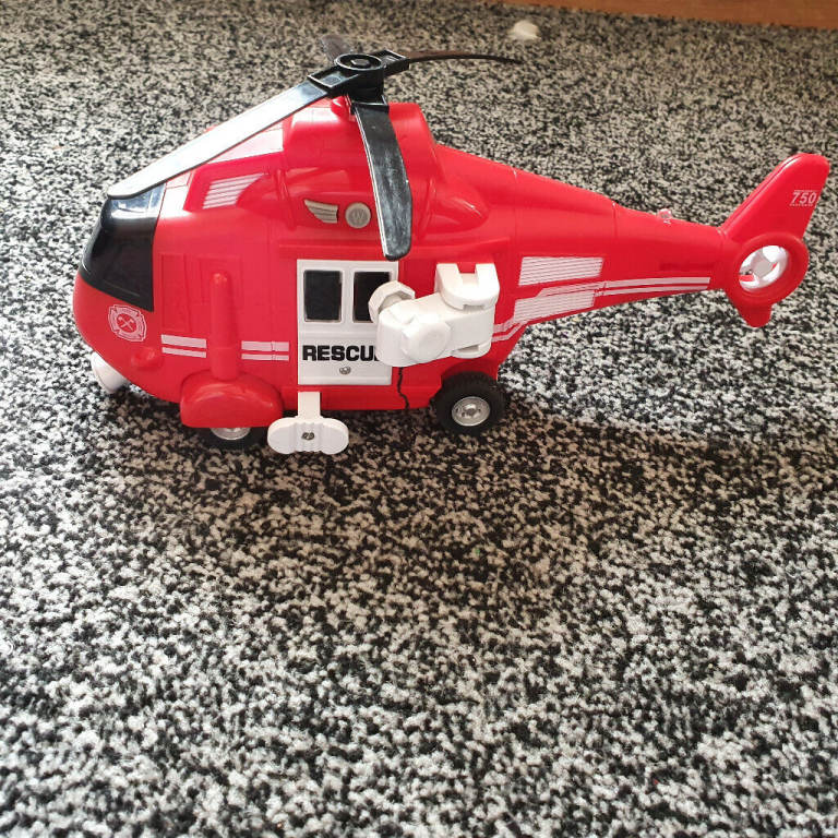 red rescue helicopter toy