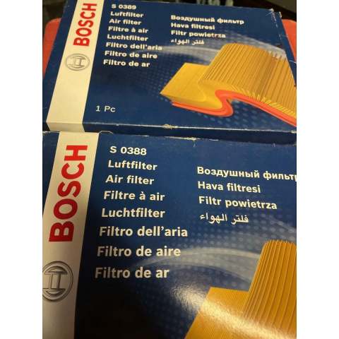F 026 400 388 BOSCH S 0388 Filtre à air Longueur: 250 mm, Cartouche filtrante | Commandez maintenant