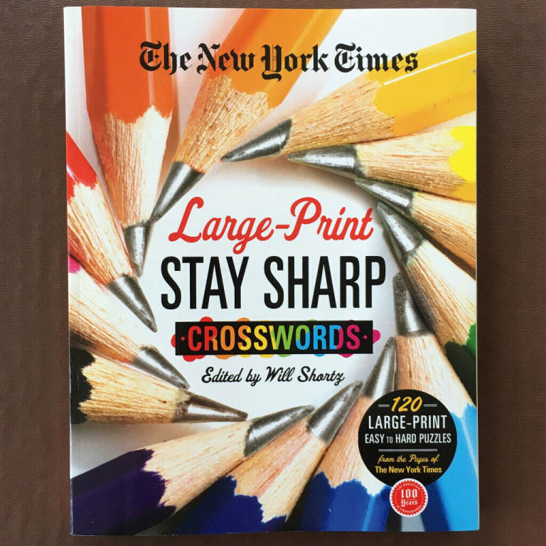 	 	The New York Times large print Stay Sharp Crosswords book. Will Shortz. £3 ovno. Can post.