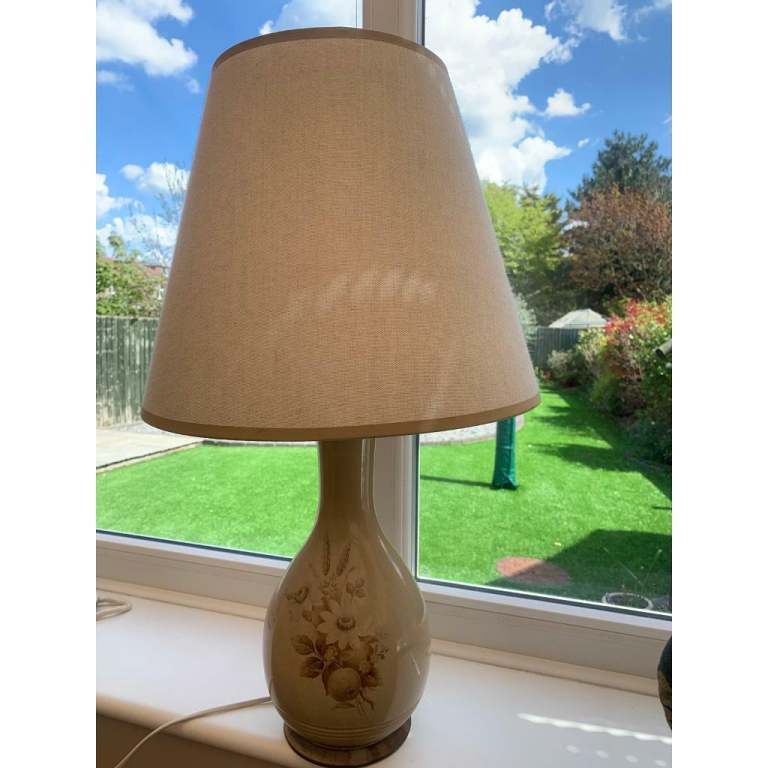 Cream & Brown Table Lamp