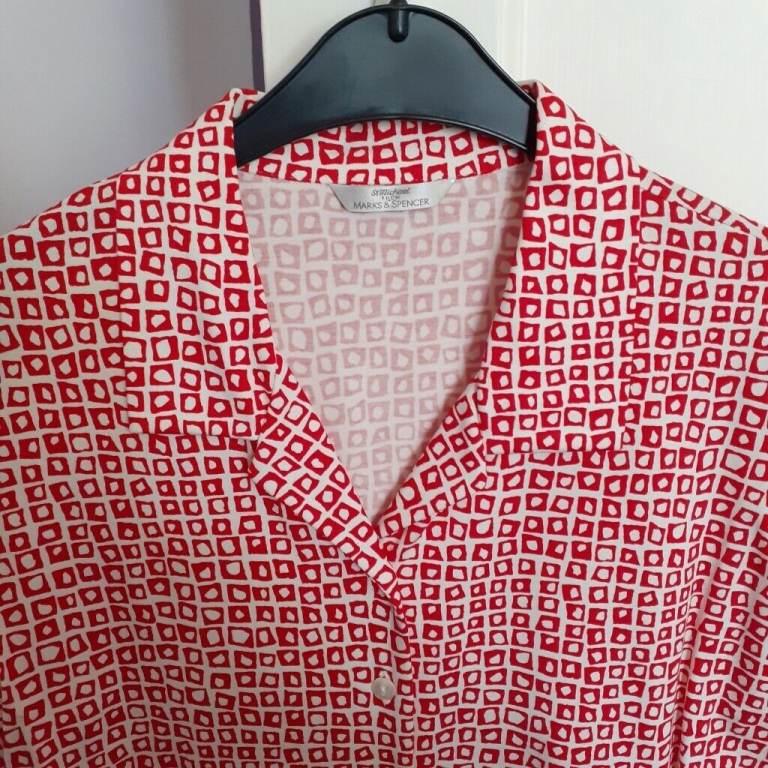 Size 14 Red Mix M&S Top