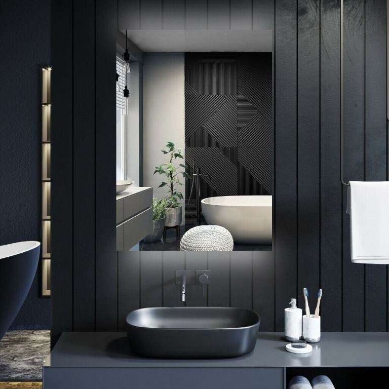 New Led Bathroom Cabinet Mirror With Shaver Socket 500 x 700mm RRP £320 Our Price £150