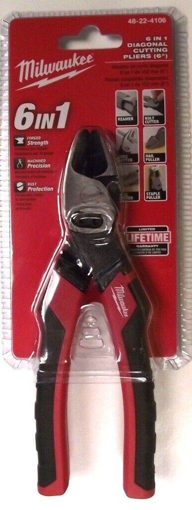 Milwaukee 48-22-4106 6-in-1 6" Diagonal Cutting Pliers Brand new