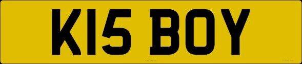 PERSONALISED REGISTRATION NUMBER PLATE * K15 BOY * / KISBOY Only Serious Offers Invited Over £6,000