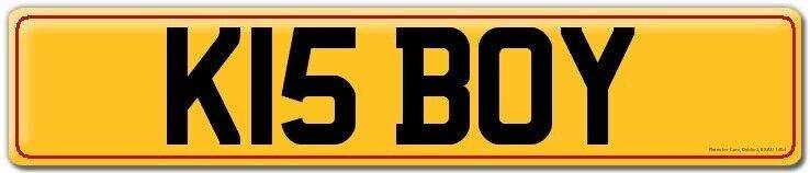 PERSONALISED REGISTRATION NUMBER PLATE * K15 BOY * / KISBOY Only Serious Offers Invited Over £6,000