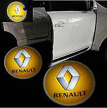 2 x RENAULT LED 3D GHOST LASER DOOR LOGOS TOP QUALITY