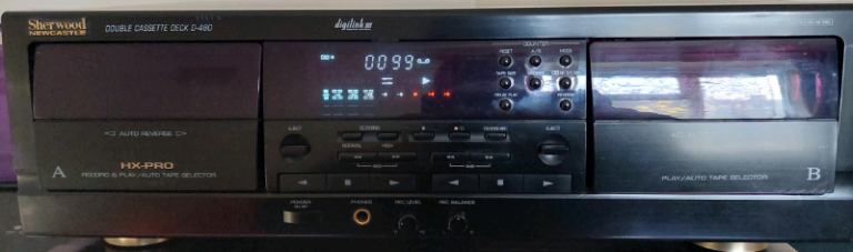 SHERWOOD NEWCASTLE DOUBLE CASSETTE DECK D-480