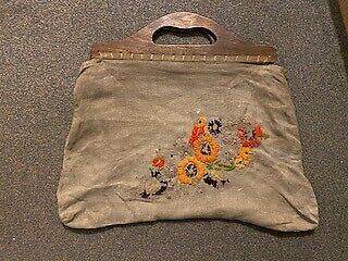A vintage knitting bag
