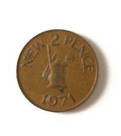 Sark Windmill 1971 2p coin 