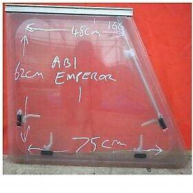 Side window off ABI Emperor caravan.