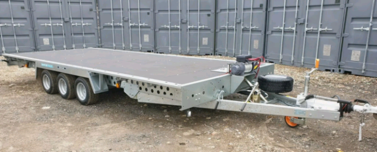 CAR TRANSPORTER TRAILER TILT BED WOODFORD 18 x 7' 3" TRI AXLE RECOVERY