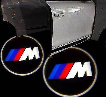 2 x BMW M-TEC LED 3D GHOST LASER DOOR LOGOS TOP QUALITY
