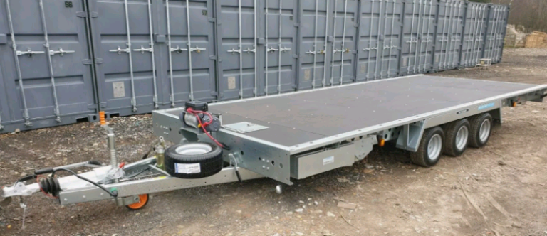 CAR TRANSPORTER TRAILER TILT BED WOODFORD 18 x 7' 3" TRI AXLE RECOVERY