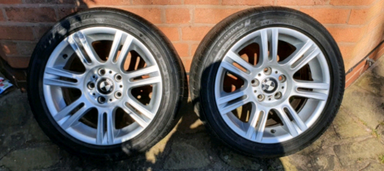 BMW E90 Alloys (Rear x2) 255 40 17 Bridgstone Run Flat