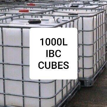1000L 1000 L LITRE IBC CUBES PLASTIC CONTAINERS BULK WATER TANKS  