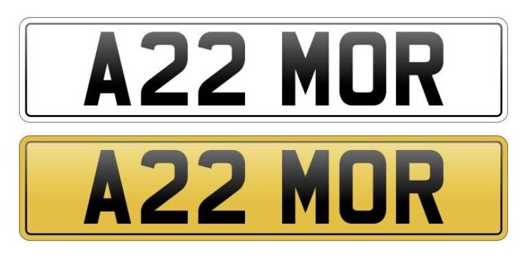 A22 MOR - Moore / Morse …. Cherished Registration Private Number Plate