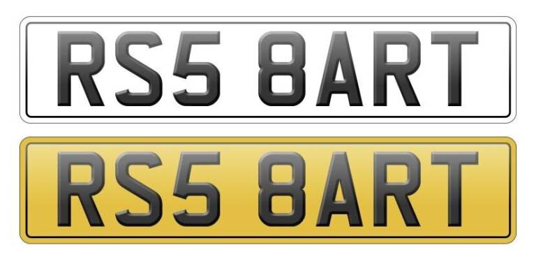 Cherished Personal Registration - RS58 ART - Bart RS RS5 ART 8ART 