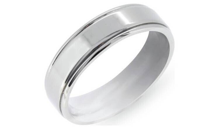 Mens Titanium Brushed Ring Size R