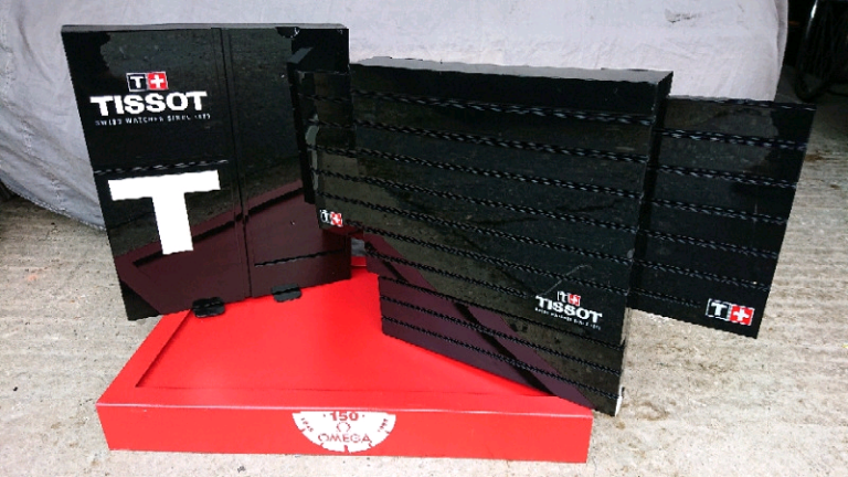 Tissot & Omega watch display stands 