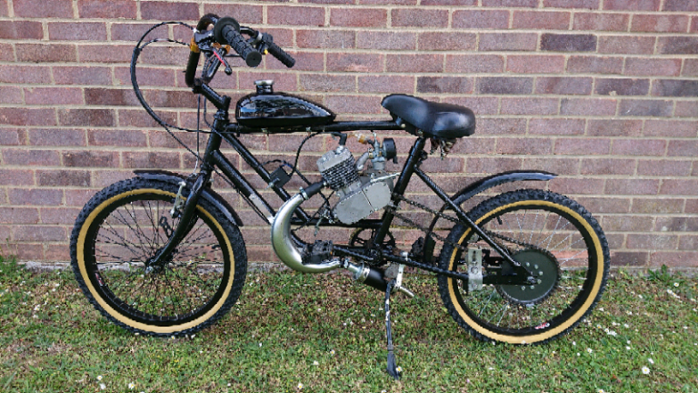 Custom built 80cc motorised bike with vintage look 