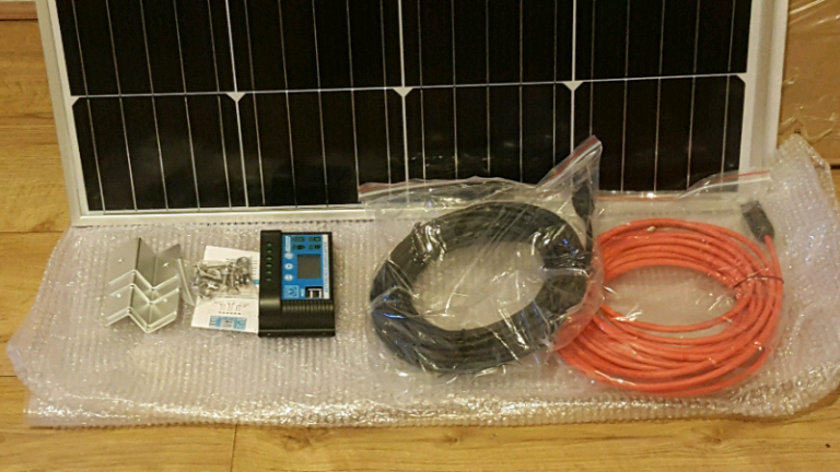 100W PV Solar, battery charging kit
