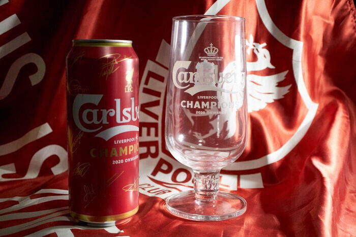 Carlsberg Liverpool FC Champions 2020 onwards pint beer glass lfc gift