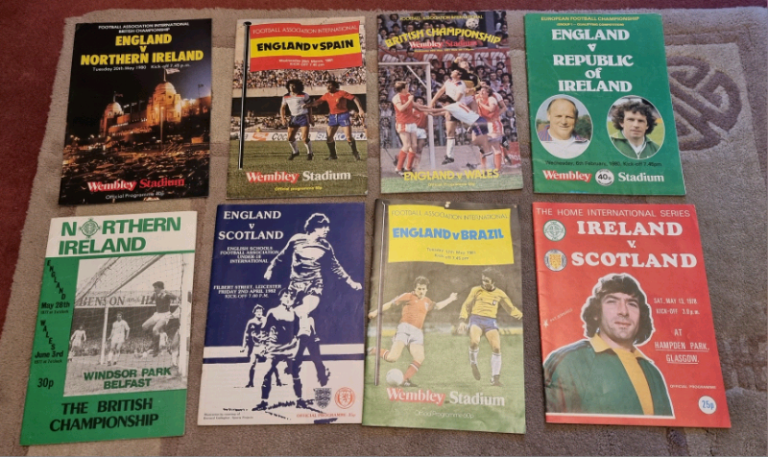 Football programmes for England/ROI and Ireland