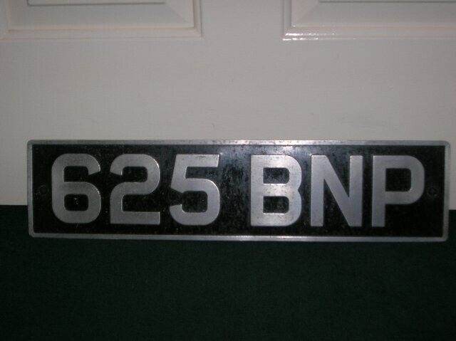 625 BNP Registration number for sale