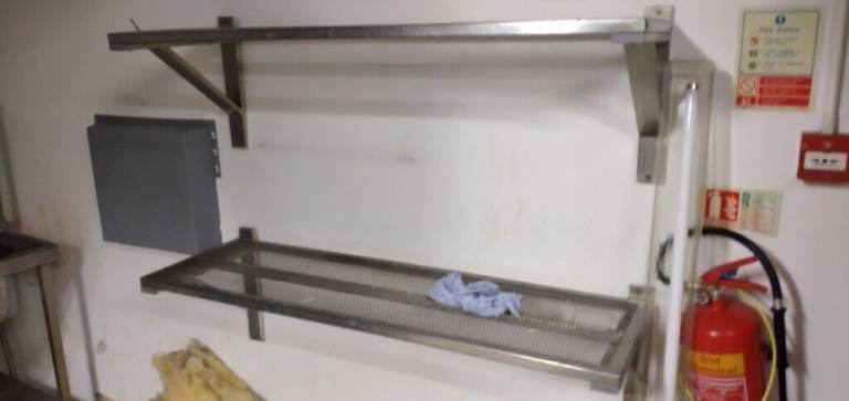Catering equipment commercial Stainless steel tables sinks racking shelving restaurant kitchen items