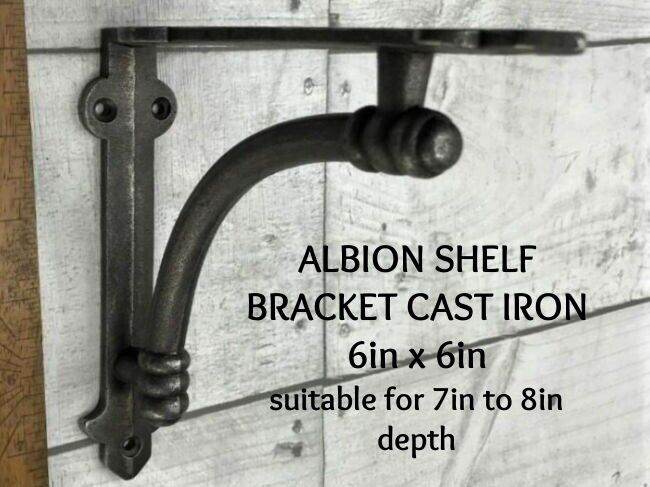 CAST AND WROUGHT IRON SHELF BRACKETS FROM £6 EA.