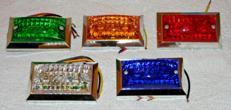 LED MARKER LIGHTS 24V RED BLUE GREEN WHITE AMBER SIDE LIGHT DRL SERVICE MODIFY.*