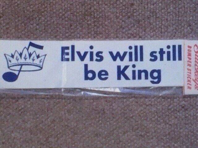 RARE: Elvis Car Bumper Sticker ORIGINAL FROM USA IN 1977 **NEW IN WRAPPER**
