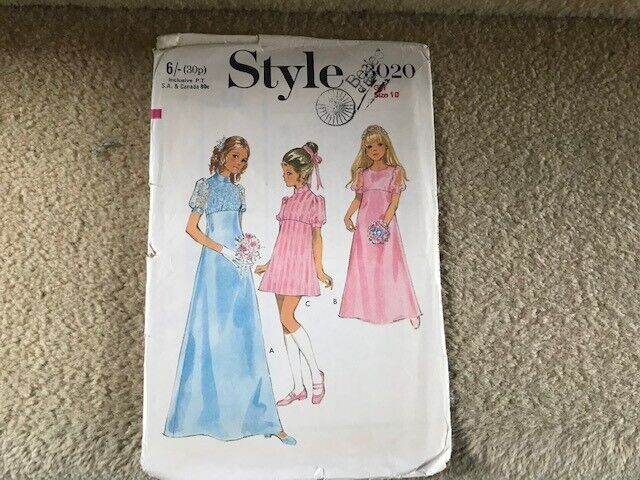 Vintage bridesmaid pattern