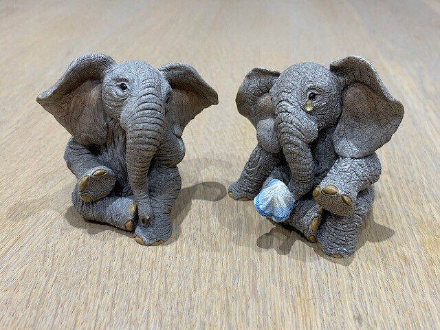 Paw Prints 'Tuskers' - 2 Elephant Figurines