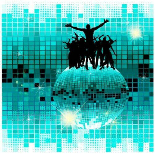 LED CANVAS PRINT TAJ MAHAL DISCO BALL DISCO FEVER EARTH FROM SPACE 50cm x 50cm