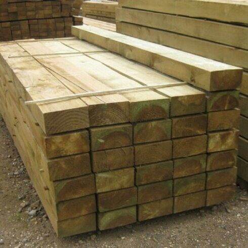 WOODEN RAILWAY SLEEPERS 2.4m x 200mm x 100mm pressure treated(Glasgow Edinburgh Scotland central 