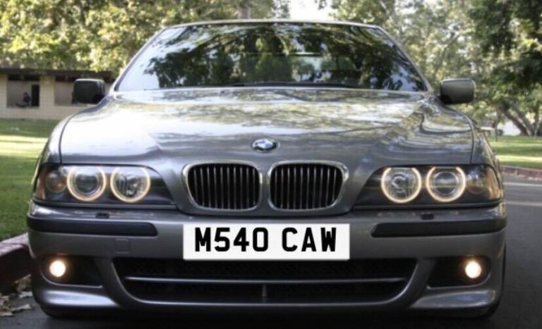 Private plate M540 CAW for BMW M Sport M540i e39