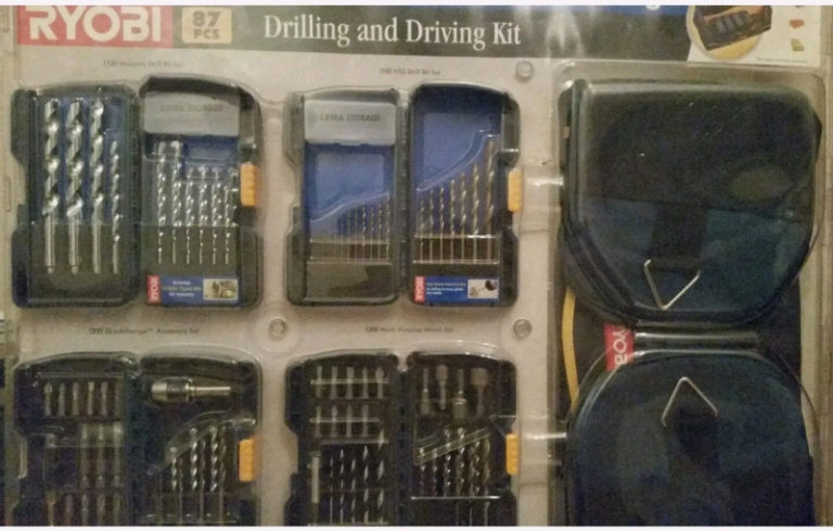 Ryobi 87 pcs drilling and driving kit