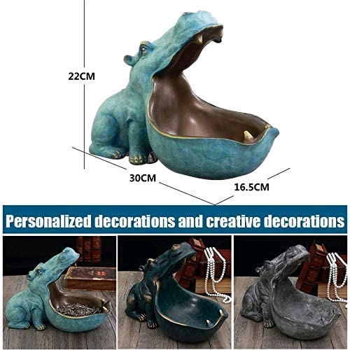 Brand new in box. Big Mouth Hippo Key Bowl, Resin Hippo Figurine