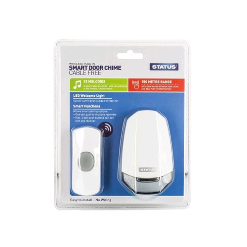 Smart Door Chime Wireless Plug-in LED Welcome Light Brand New 