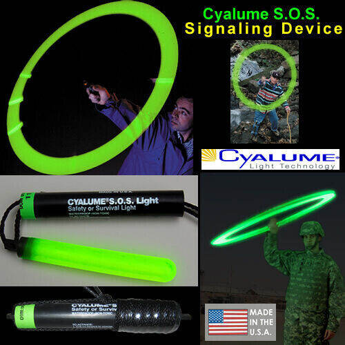 BRITISH ARMY SURPLUS CYALUME GLOW STICK SAFETY SURVIVAL SIGNAL SOS 8 HOUR LIGHT