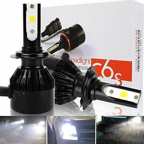 2 x C6S H7 LED HEADLIGHT 60w SMD COB HIGHPOWER BULBS SPOT FOGLIGHT LAMPS COPPER*
