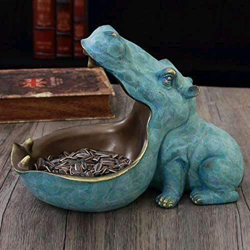 Brand new in box. Big Mouth Hippo Key Bowl, Resin Hippo Figurine