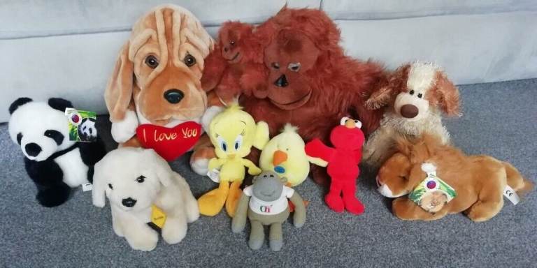 Joblot - Various Soft Toys – Includes Tweety / Andrex Puppy / PG Tips Monkey (Great Gifts)