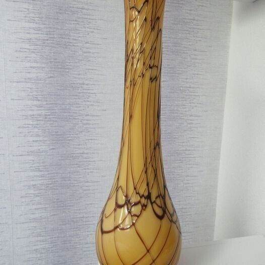 Glass Vase With Tall Stem BRAND NEW
