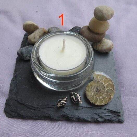 Assorted Decorative Slate Tealight Candle Holders BRAND NEW
